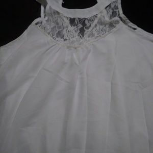 White Silk Lace Dress